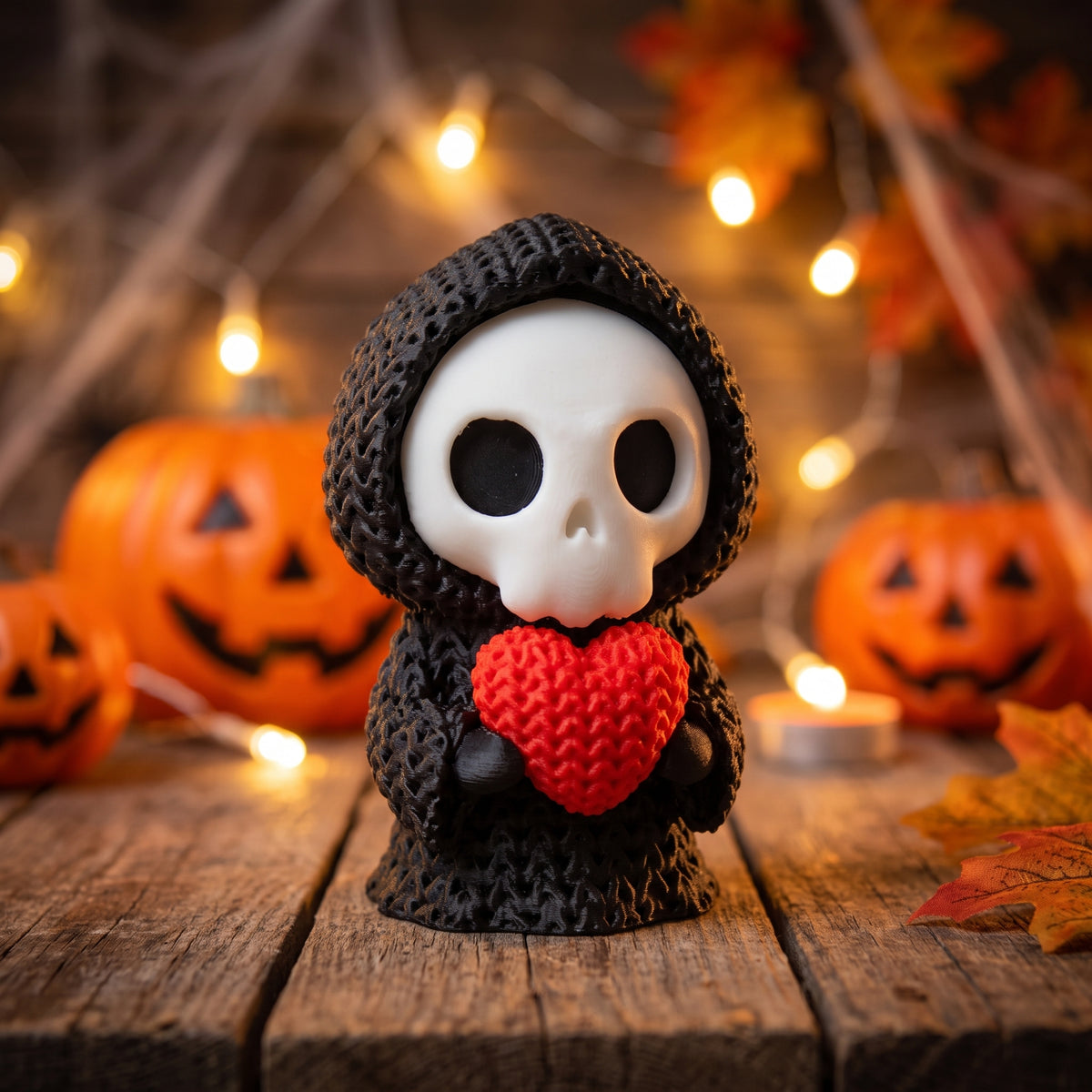 Mini Morte Halloween com coração