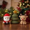 Kit de Natal — Pai Natal, Árvore e Rena | 3 Peças